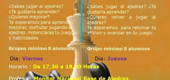 cursos ajedrez Miguelturra, noviembre 2023