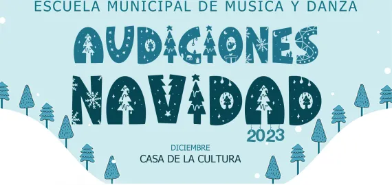 cartel audiciones Navidad 2023 escuela de música