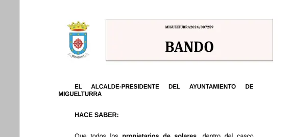 Bando 20 de mayo de 2024