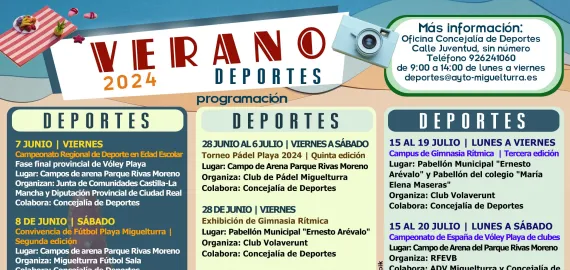 cartel programación deportiva verano 2024