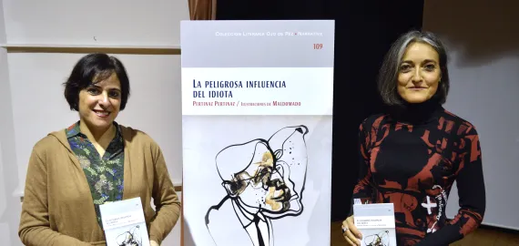 imagen del Encuentro literario, Diana Rodrigo con Pepa Maldonado, Miguelturra 2024