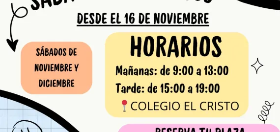 Cartel sábados temáticos Plan Corresponsables, Miguelturra noviembre 2024