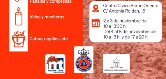 Cartel ayuda urgente afectados DANA, Miguelturra noviembre 2024