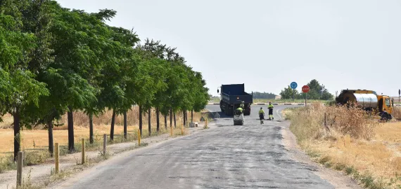 obras en el camino de Carrión, Miguelturra julio 2025