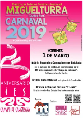 evento imagen cartel actividades IES viernes 1 marzo 2019 en Miguelturra, diseño cartel Centro de Internet de Miguelturra