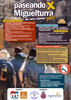cartel paseando por Miguelturra, julio, agosto y septiembre 2022