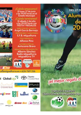 folleto Campus de Fútbol Miguelturra 2022, pagina 1
