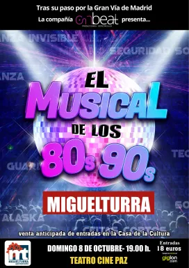 cartel musical 80s y 90s octubre 2023 actualizado