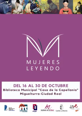 Cartel Exposición Mujeres Leyendo, Miguelturra octubre 2023