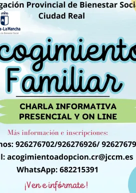Cartel charla de acogimiento familiar