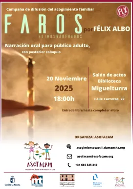 Cartel Faros narración por Félix Albo, Miguelturra noviembre 2025