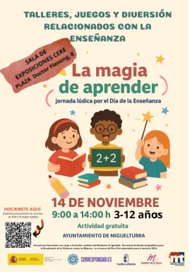 Cartel La magia de aprender, corresponsables, Miguelturra noviembre 2025