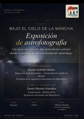 Cartel exposición Bajo el cielo de la Mancha, Miguelturra mayo de 2026