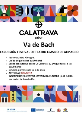 Cartel excursión Teatro Almagro, Miguelturra julio de 2026
