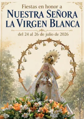Cartel Programa Fiestas Virgen Blanca Peralvillo, Miguelturra julio 2026