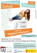 cursos imagen cartel talleres higiene postural, noviembre 2016, diseño cartel Centro de Internet Miguelturra
