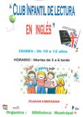 cursos imagen cartel club infantil de lectura en inglés, septiembre 2015