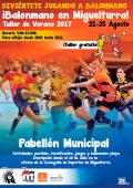 curso imagen del nuevo cartel taller gratuito de balonmano, verano 2017 Miguelturra