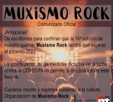 imagen comunicado suspensión Muxismo Rock 2021, Miguelturra