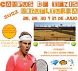 imagen cartel Campus de Tenis Miguelturra, julio 2022