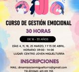 cartel curso gestión emocional, marzo abril 2023