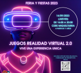 cartel del evento Juegos de Realidad Virtual para jóvenes, Miguelturra septiembre 2023