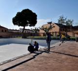 Realización de obras en la piscina municipal, Miguelturra abril 2024