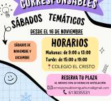 Cartel sábados temáticos Plan Corresponsables, Miguelturra noviembre 2024