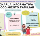 Cartel Charla Informativa Acogimiento Familiar, ciudad real 2025