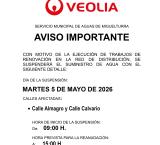 Corte de suministro 5 de mayo de 2026 en Miguelturra