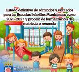 Listado definitivo Escuelas Infantiles 2026-2027, Miguelturra julio de 2026