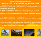 Programación verano Asociación Cultural Malastardes, Miguelturra julio de 2026