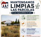 Cartel limpieza parcelas, Miguelturra julio de 2026