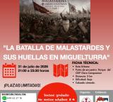 Cartel ruta histórica batalla de Malastardes, Miguelturra julio 2026