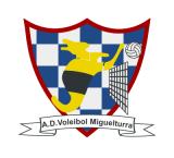 anagrama de la Agrupación Deportiva de Voleibol de Miguelturra, ADV